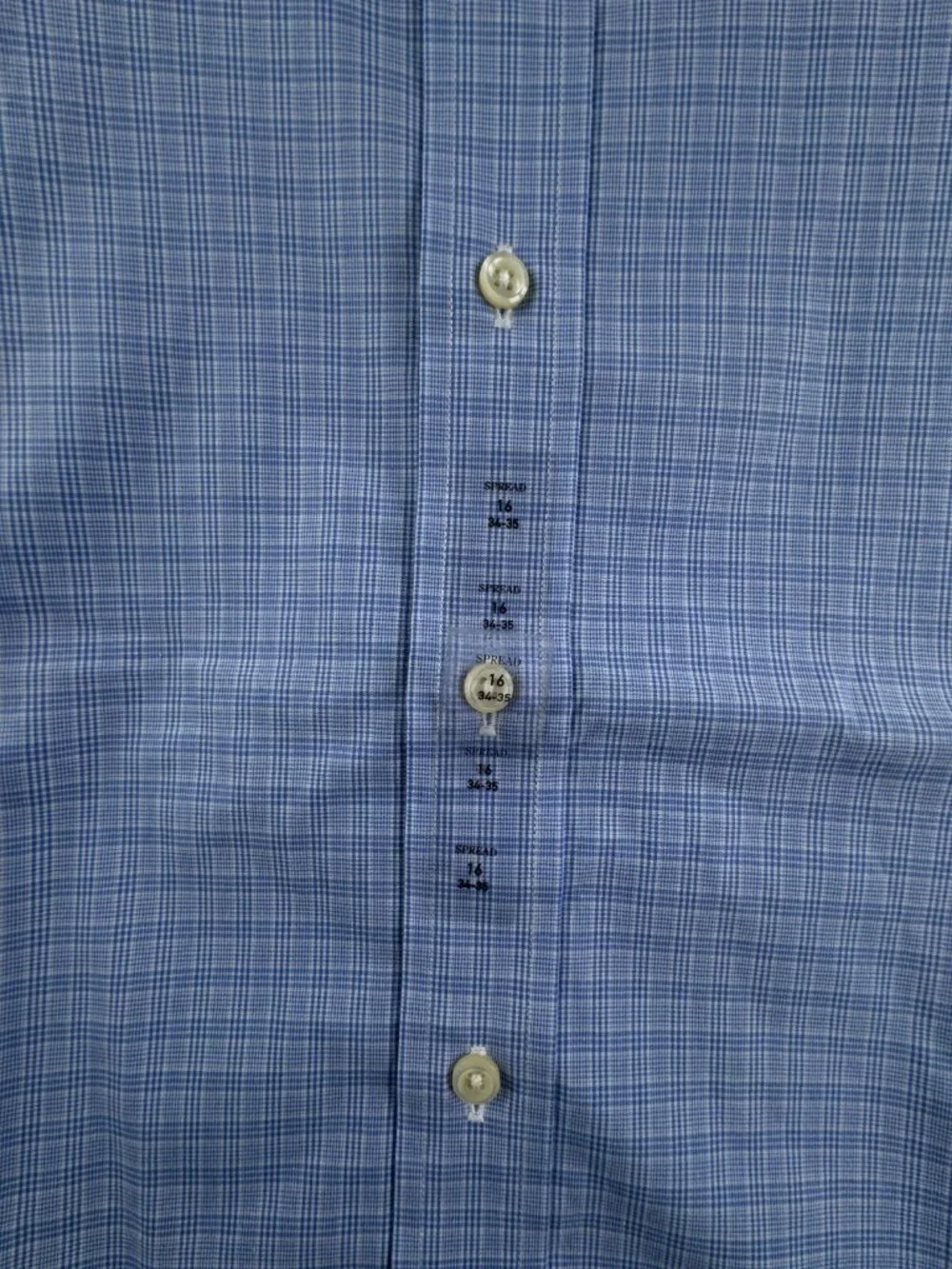NWT Polo Ralph Lauren Men EASY CARE Button Up Shirt BLUE WHITE 16 34/35 Adult